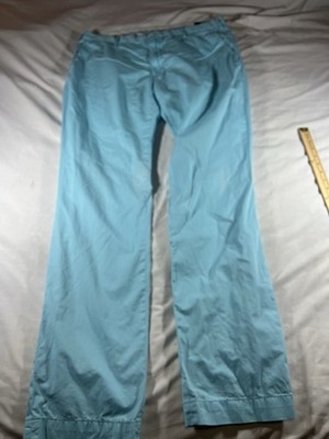Polo Ralph Lauren Pants Mens 38L X 36 Light Blue Slim Fit Chino Straight Leg