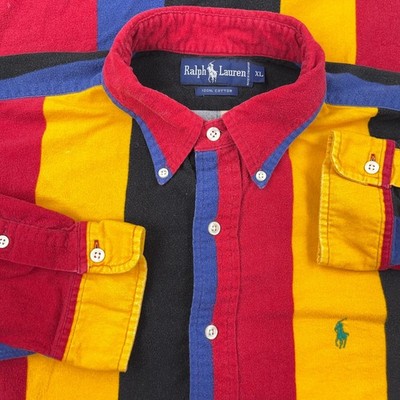 Vintage Ralph Lauren Shirt Men XL Button Up Chamois Flannel