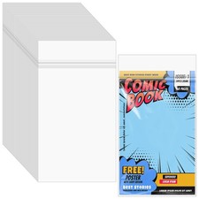 80 PCS Resealable Current/Modern Comic Book Bags,Thick Clear Plastic Sleeves ...