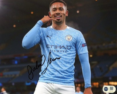 Gabriel Jesus signiert 10x8 Mann Stadt Foto ACG COA AG21401
