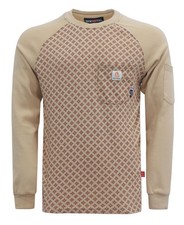 Men FR Crewneck Shirt 7oz Midweight Flame Resistant Fire Retardant Work Top