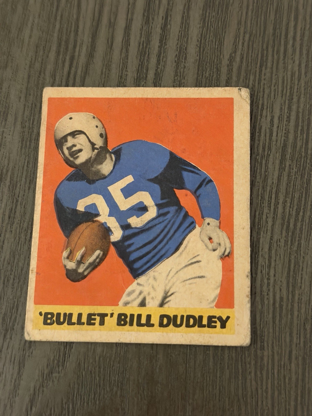 1949 Leaf #22 Bullet BILL DUDLEY Detroit Lions Football Card HOF (Read)