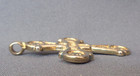 Vintage Sterling Silver Gold Wash Christian Cross Pendant MMA Metro Museum Art — photo 4
