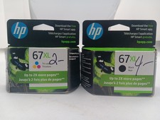 Genuine HP 67XL Black  Tri Color Ink Cartridges Expires April 2023 New