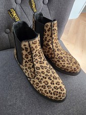 DC Martens Size 6 Chelsea Boots Leopard Print
