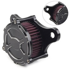 Schwarzer Luftfilter Roter Ansaugfilter Kit für Harley Dyna Softail Road King