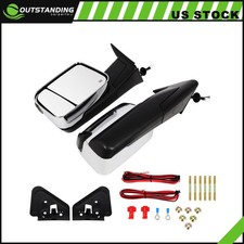 Chrome Pair Power Heated New Led Signal Tow Mirrors For 1998-2002 Dodge Ram