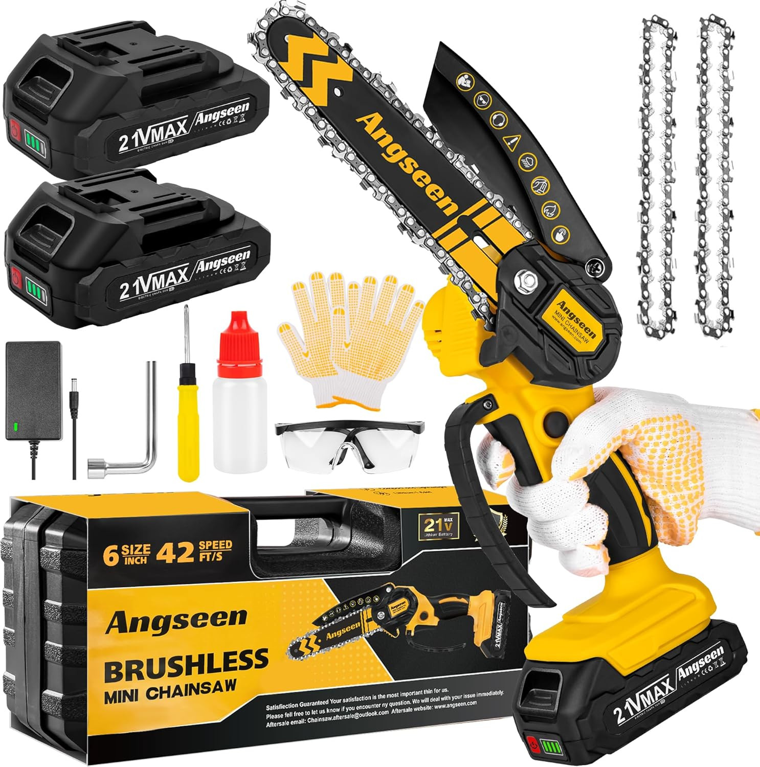 Motosega Elettrica a Batteria Brushless 6 Pollici - Kit Potatura 2026