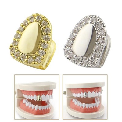 Single Grills Cap für Zähne Hip Hop Schmuck Runde für Mund Zähne Cosplay