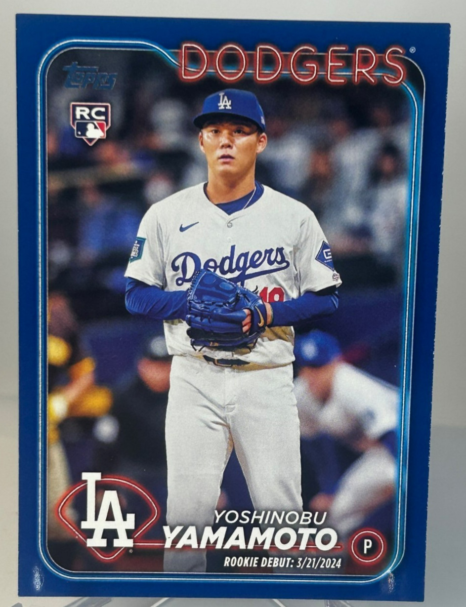 2024 Topps Update Rookie Debut Royal Blue Yoshinobu Yamamoto #US149 Rookie RC