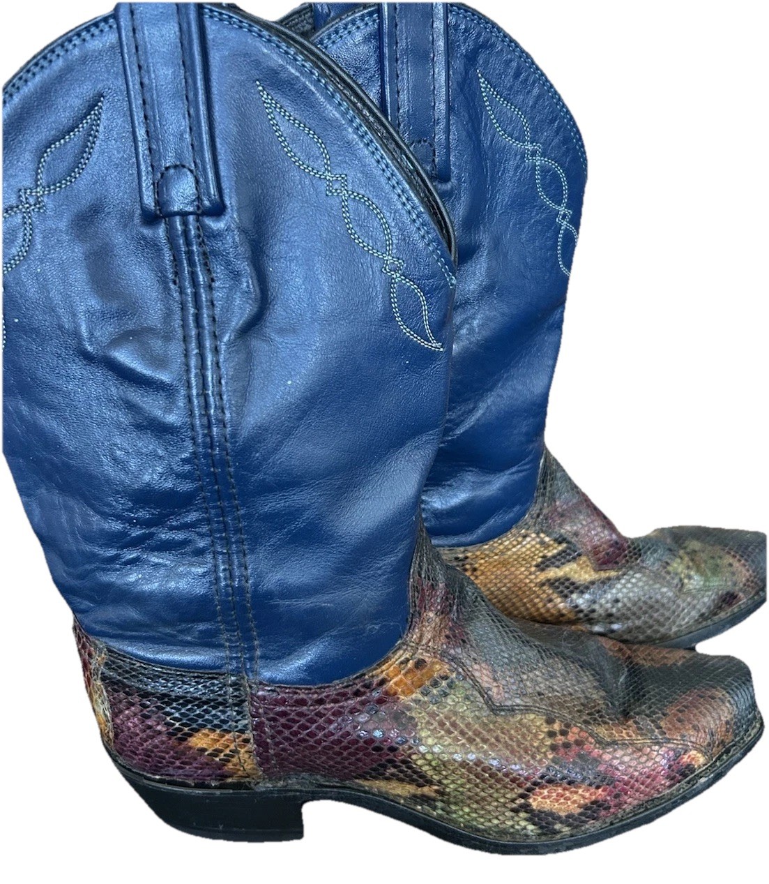 Dan Post Exotic Rainbow Snakeskin Python Cowboy B… - image 10