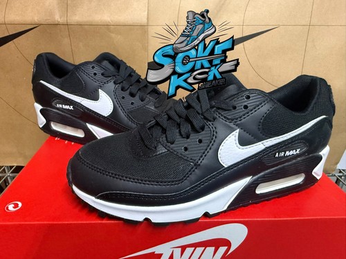Chaussures de marche décontractées authentiques femme Nike Air Max 90 noir blanc DH8010-002 - Photo 1/6