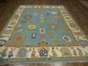 Turkish Oushak Rug,Modern Multicolored Handmade Bohemian Rug 8x10 Ft