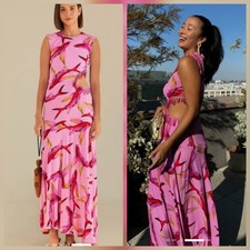 Large Farm Rio Flying Fish Cutout Maxidress