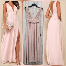 LULUS Heavenly Hues Blush Maxi Dress*Gorgeous color/ Design Size MEDIUM**NWOT**