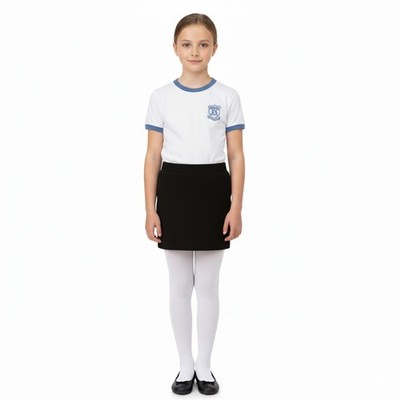 Kinder Mädchen Schwarz Mini Schule Rock Stretch Taille Uniform Oberschenkellang Rock