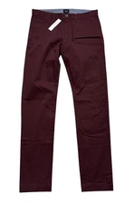 NEW J.CREW Pants Mens Size 29x32 Maroon 484 Slim Straight Chino Office Commute