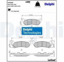 Delphi LP3556 Bremsbelagsatz für Scheibenbremse Bremsbelagsatz für Chrysler 