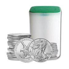 2025 $1 American Silver Eagle Coin 1 Oz Bu - Tube Of 20