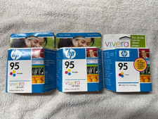 3 New Genuine HP 95 tri-color Ink Cartridge DesignJet 5940 Deskjet 5745 6830