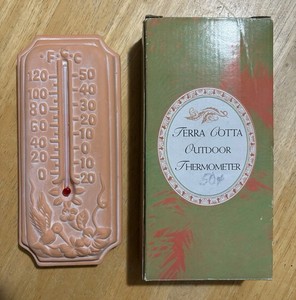 Terra Cotta Outdoor Thermometer