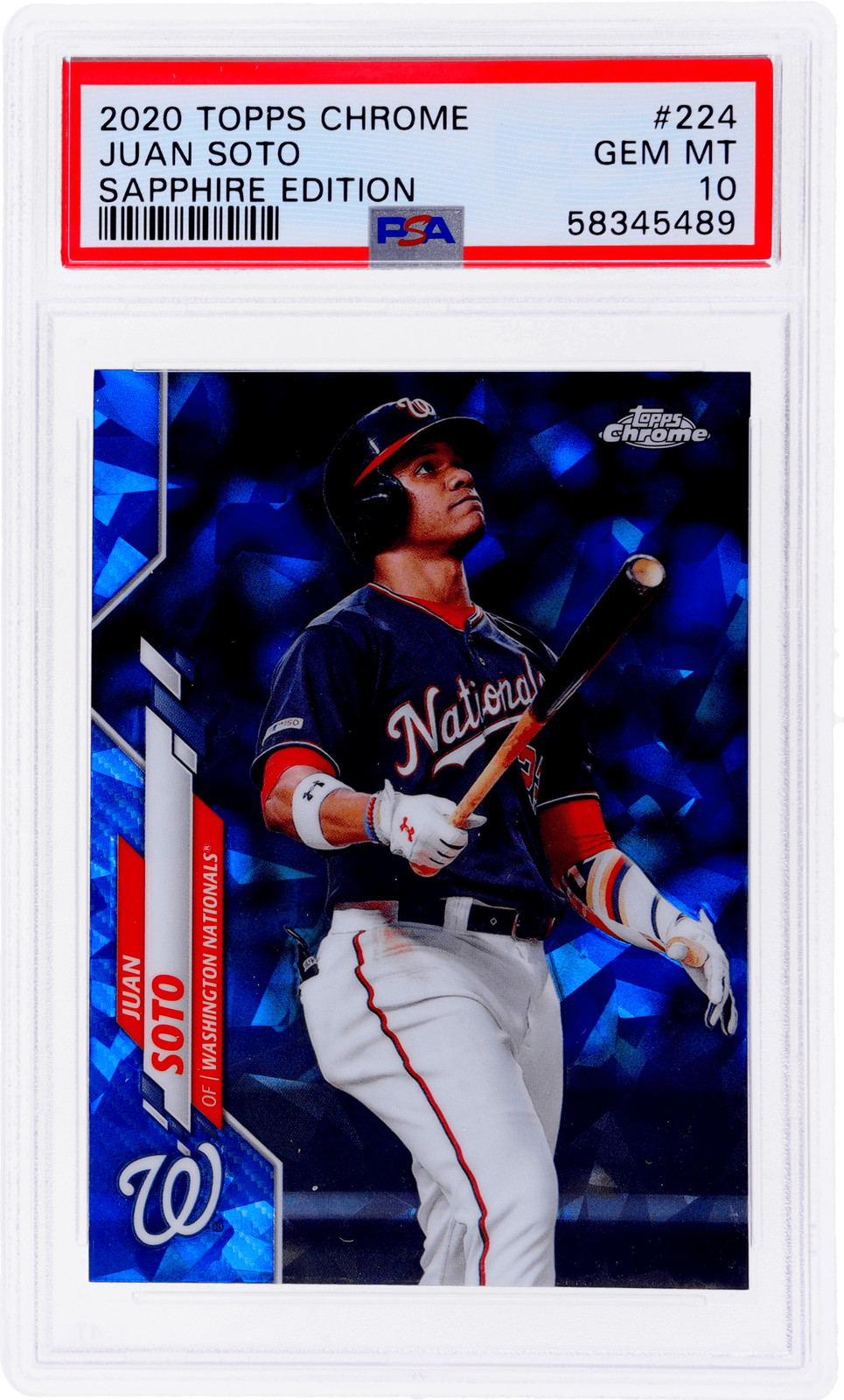 2020 Topps Chrome Sapphire Juan Soto Edition #224 PSA 10