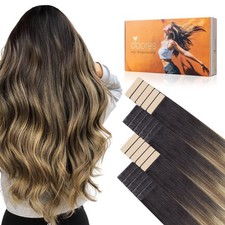 DOORES Invisi Edge Tape-in Human Hair Extensions Dark Brown/Blonde 20" 50g