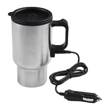 Beheizte 12V/450ML Edelstahl Reise Heiz Tasse Kaffee Tee Auto KFZ Tasse Becher/