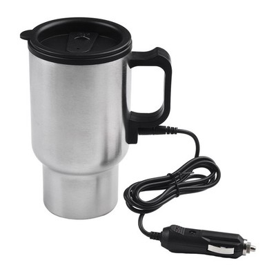Beheizte 12V/450ML Edelstahl Reise Heiz Tasse Kaffee Tee Auto KFZ Tasse Becher