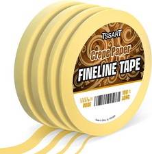 Painters Masking Tape for DIY Car Auto Paint Art, 1/4 and 1/2 Inch Wide x 60