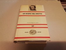 VON JHERING, LO SCOPO NEL DIRITTO, EINAUDI NUE, 1972, 11d25