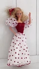 1983 Loving You Barbie Doll Original Jewelry / Heart Dress Red White Vintage