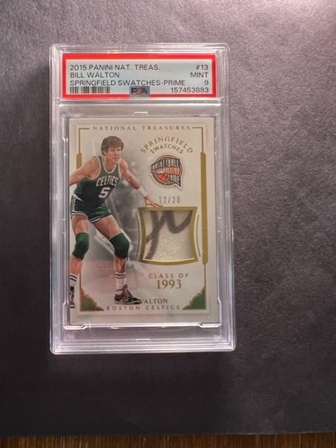 2015-16 National Treasures Bill Walton Patch /20 PSA 9 - Springfield 1/1 Signed