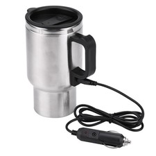 12V 450ml Electric Incar Stainless Steel Travel Heating Cup Coffee Tea Car Cu&