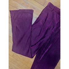 Urban Outfitters Burgundy Velvet Pleated Wide Leg Pants Size 4 Whimsigoth whimsy