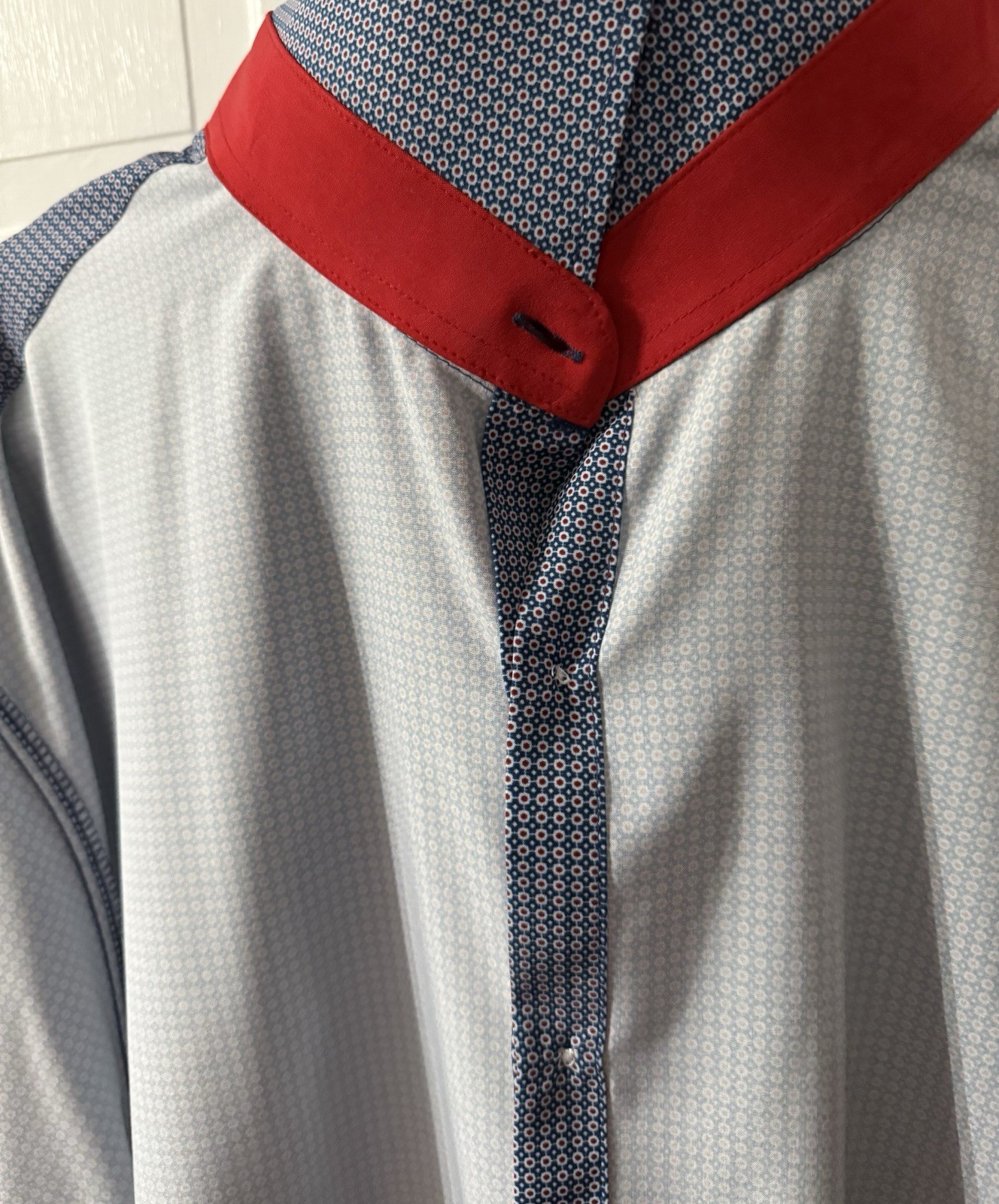 Murano Performance Long Sleeve Button Down Blue/W… - image 14