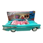 Vintage BARBIE 1957 Chevy Bel Air Convertible Car 1988 - Baby Blue & Pink - Rare