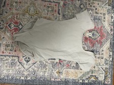 Capezio White Leotard Sz Large 10/12 Girls