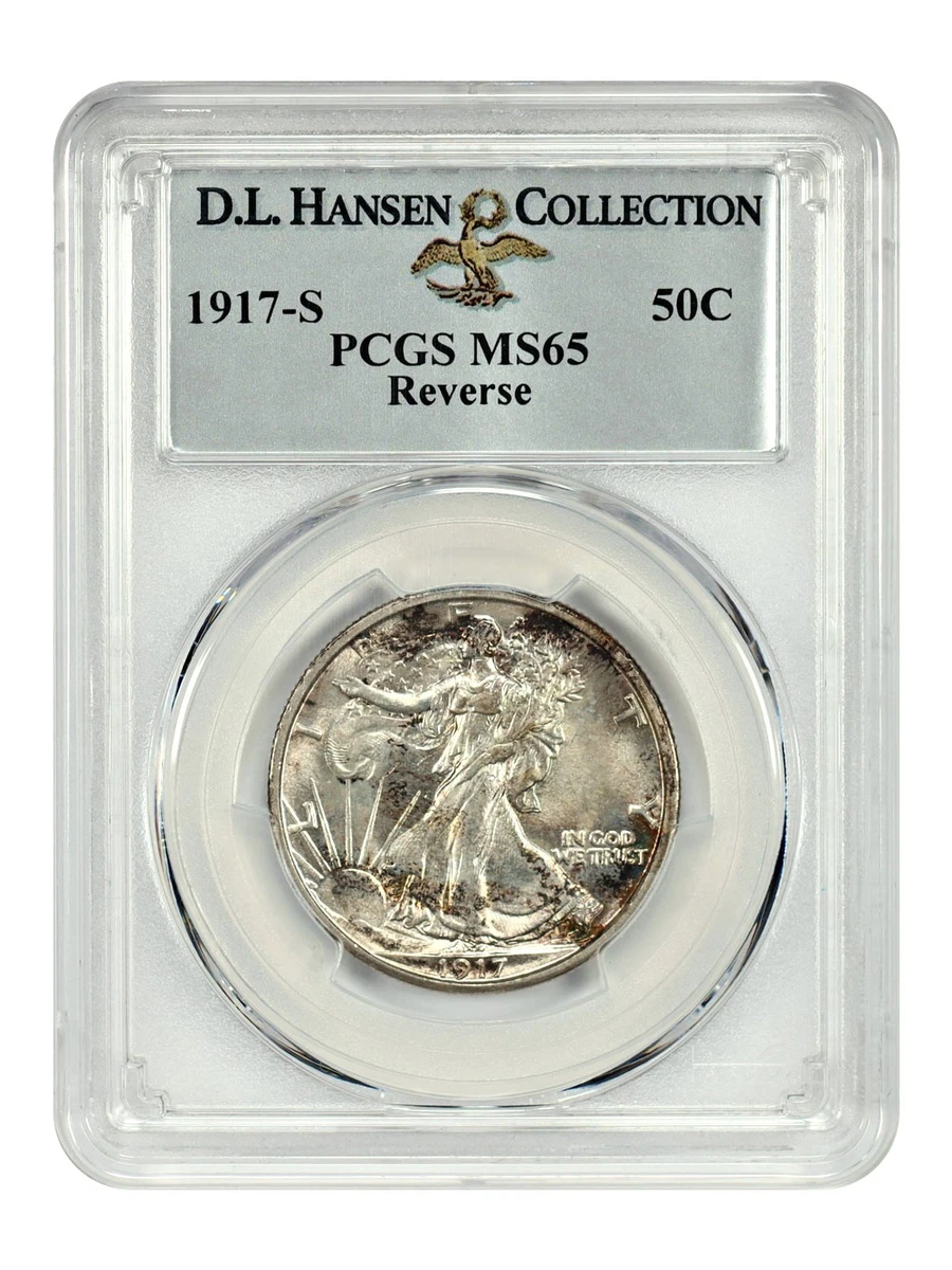 MS 65 Graded 1917 Year Liberty Walking Half Dollars (1916-1947