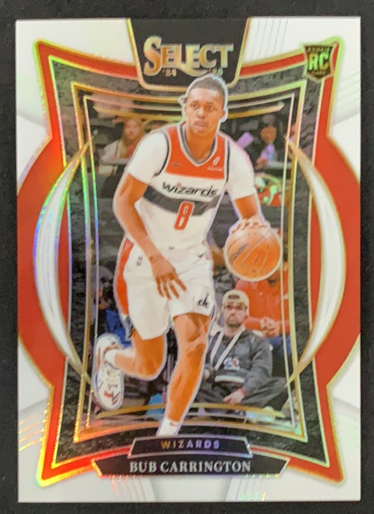 Bub Carrington 2024-25 Panini Select 024/149 White Concourse RC Wizards #81