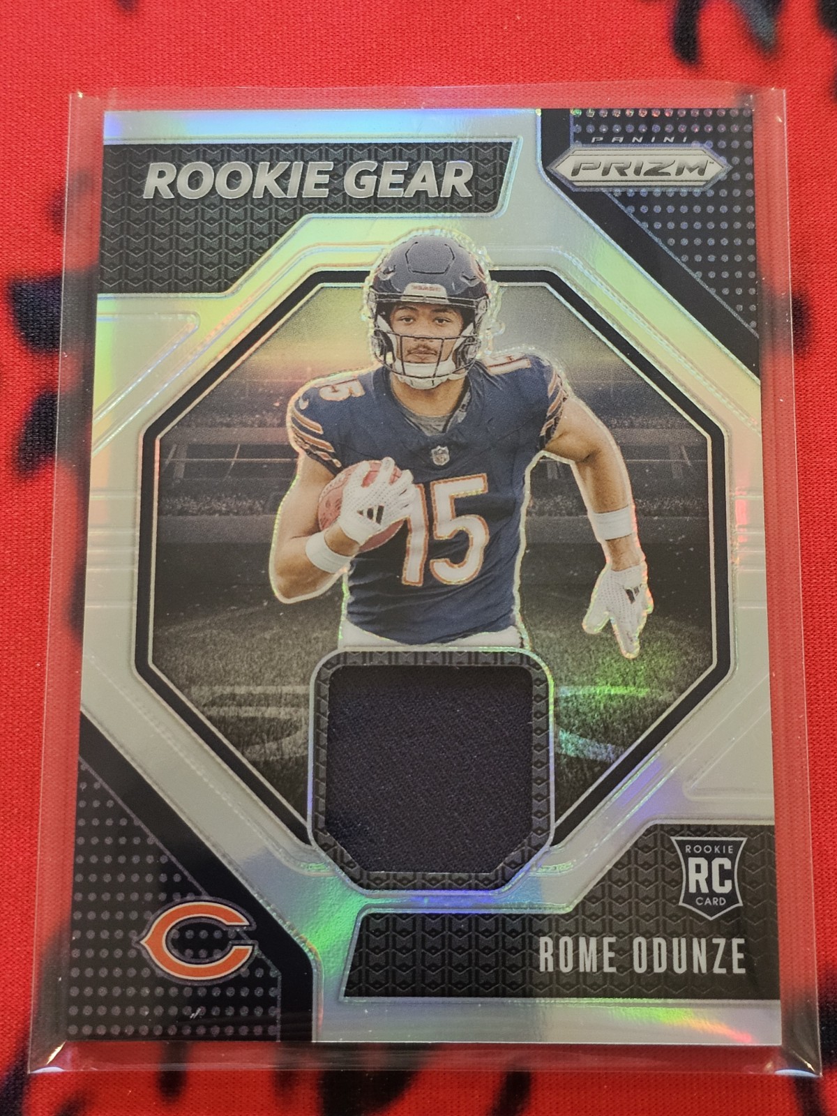 2024 Panini Prizm Rome Odunze Rookie Gear RC Jersey Rookie #RG-ROE Bears
