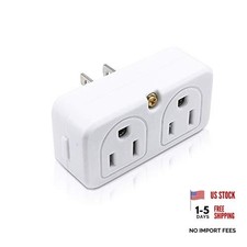 Adapter Outlet Extender, 2-Prong Mini Wall Plug, Multi Outlet 4 Outlet