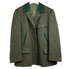 48  R Vintage Baur Loden Oktoberfest Coat + Schopflich Edelweiss Pin Trachten