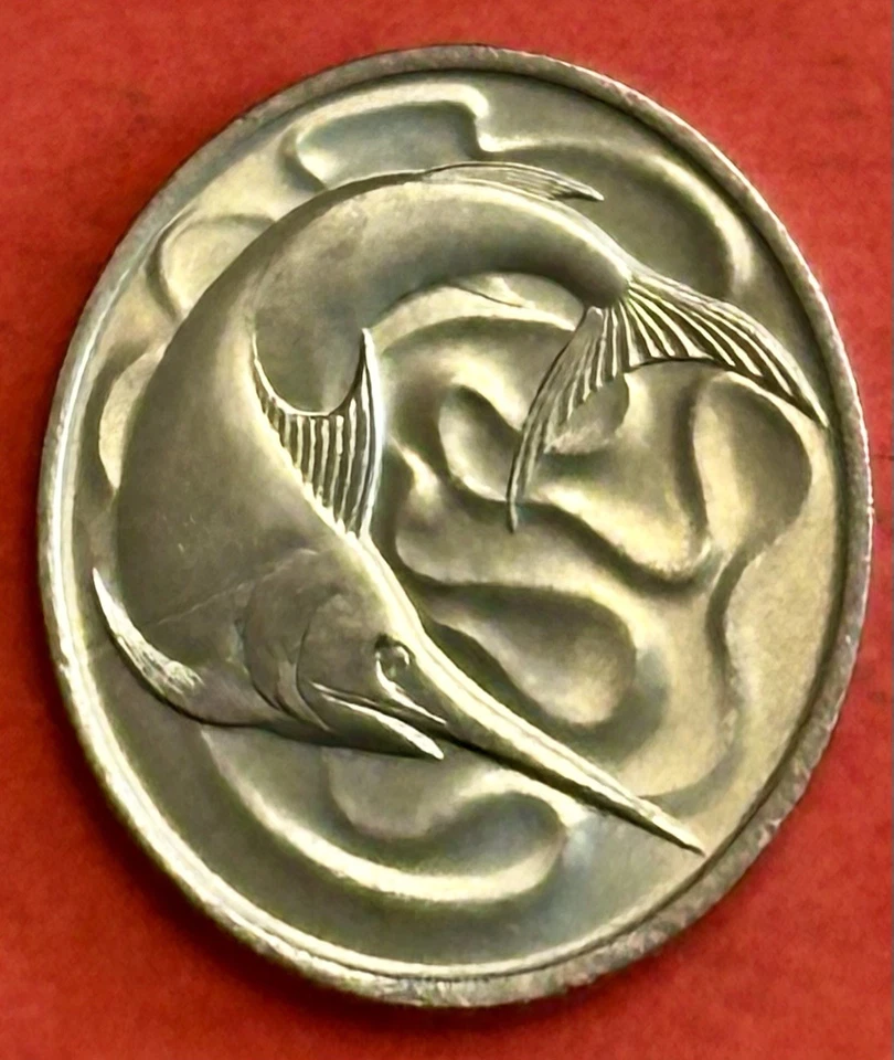 1968 Singapore 20 Cents World Coin - Mintage 10,934,000 - KM# 4 🇺🇸 SELLER#172 - Image 4 of 4