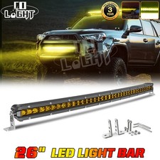 6d Curved Amber 240w 26 Led Light Bar Spot Flood Combo Fog Lamp Offroad Atv Suv