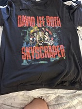 David Lee Roth 1988 Skyscraper Vintage Tour Black T-Shirt Single Stitch, Size L