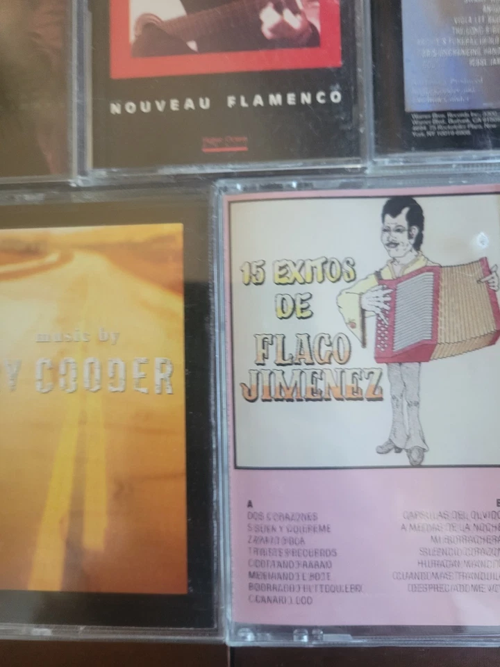 Paco De Lucia Ottmar Liebert Carlos Montoya Flaco Jimenez Ry Cooder Cassette Lot - Image 2 of 4