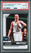 Graded 2025 Panini Instant WNBA Paige Bueckers #61 Rookie RC Card PSA 10 Mint