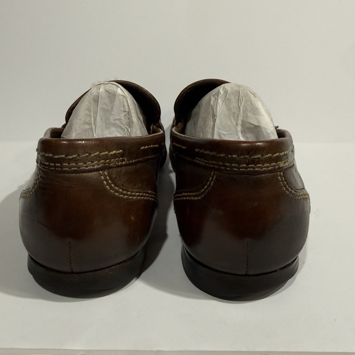 Bostonian Men\'s Slip On Vintage Loafers - 10M Vintage Bostonian Mens 10M Brown Leather Loafers Leather  main image 3