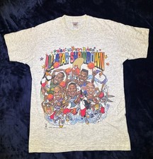 Vtg 1995 Official Fan Sportswear NBA Looney Tunes Allstar Showdown T-Shirt LARGE